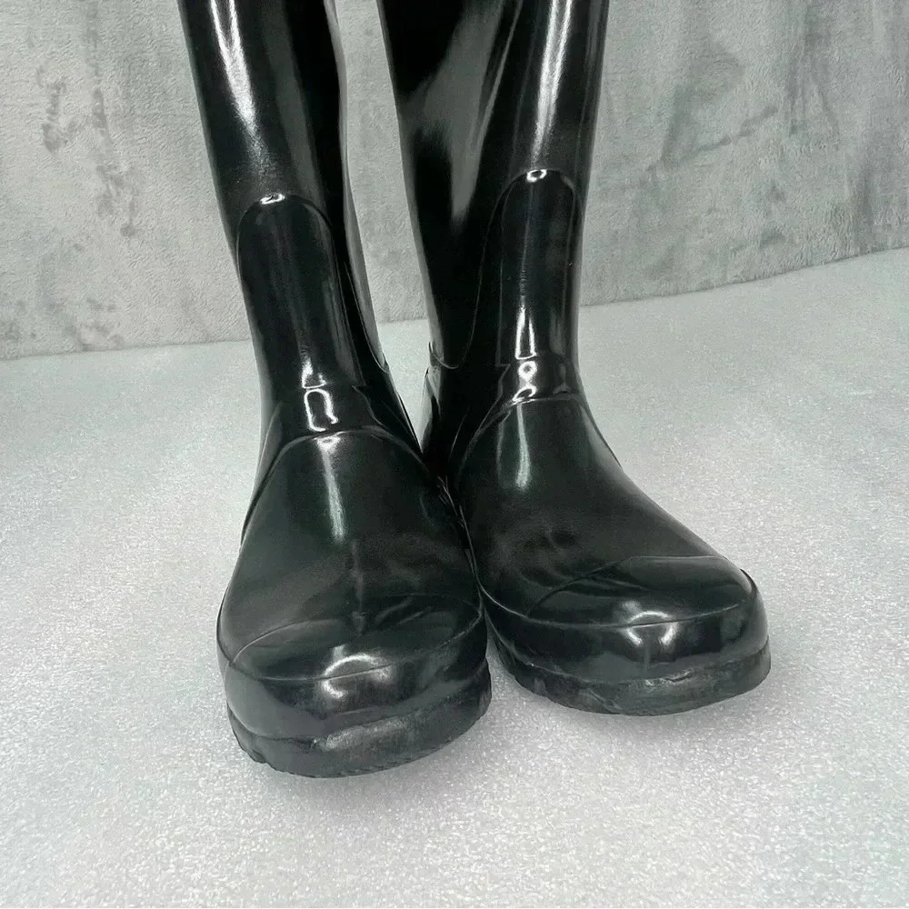 Hunter Original Glossy‎ Black Tall Rain Boots Womens Sz 6